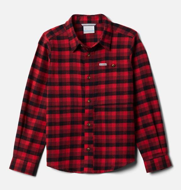 Columbia Rockfall Shirts Red For Boys NZ82096 New Zealand